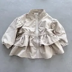 【pairmanon】 フリルブルゾン　ベージュ　100