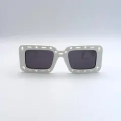 訳アリ】Off-White オフホワイト サングラス スクエアフレーム 白