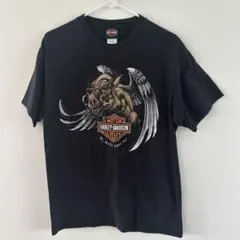 Harley-Davidson Tシャツ Medium 猪と翼デザインのサムネイル