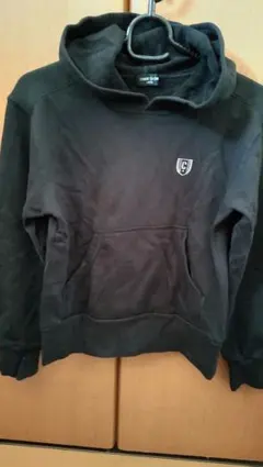 COMME CA ISM コットン パーカー 140A ブラック フーディ