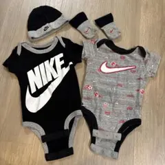 NIKE ベビー ロンパース 2枚セット 帽子 靴下付き