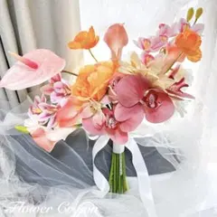 クラッチブーケ 結婚式 ウエディングブーケ アーティフィシャルフラワーブーケ