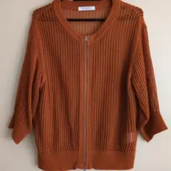 chocol raffine robe Ｚｉｐ付メッシュカーディガン