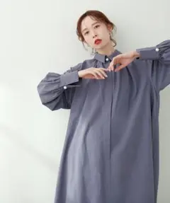 natural couture OSONOポイントパール釦ワンピース