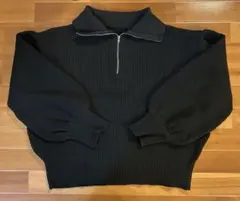 KOBE LETTUCE 神戸レタス ハーフジップニット ブラック フリーサイズ