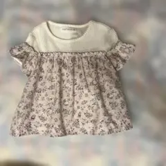 mamaraku 花柄フリルTシャツ 80 サンリオ