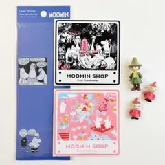 【非売品有】ムーミン MOOMINショップ限定 ステッカー フィギュア6点セットのサムネイル