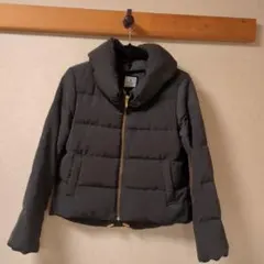 Boogie フード付きダークグレーショートダウンジャケット 40