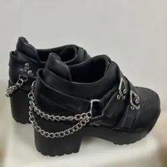 極美品⭐️LOVE HUNTER ストラップ付き　厚底シューズ24.5cm