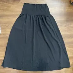 マタニティ　ロングフレアスカート