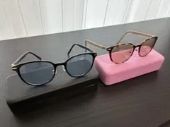【総額2.8万円・カスタム品】Zoff ボストン型サングラス 2本セット　uvのサムネイル