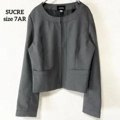 シュクル【7AR】スーツ　ジャケット　ノーカラー　卒園　卒業　入学　オフィスのサムネイル