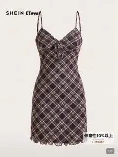 SHEIN チェック柄 キャミワンピース