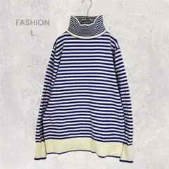 FASHION タートルネックニット　セーター　派手　個性派　カジュアル