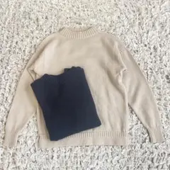 UNIQLO U ミドルゲージモックネックニット 2点セット