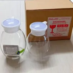 【新品】iwaki PYREX 調味料入れ 大・中 2個セット 醤油さし お酢のサムネイル