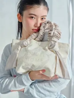 SNIDEL HOME オーガニックキャンバストート SMALL RIBBON