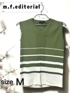m.f.editorial ノースリーブ Vネック トップス M