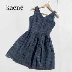 kaene カエン ノースリーブワンピース パーティドレス 2 ブルー×ブラック