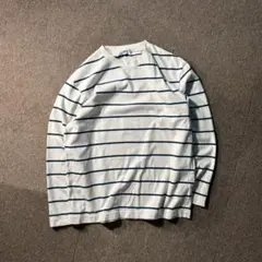 UNIQLO ボーダー カットソー クルーネックロンT メンズ M 長袖のサムネイル