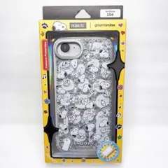 [新品] スヌーピー iPhone16e カメラフレーム スマホケース ラメ入り