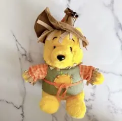 プーさん かかし　キーホルダー　ハロウィン　ディズニー　ぬいぐるみバッジ