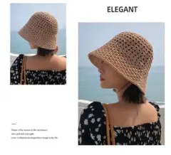 バケットハット　帽子　日除　紫外線カット　通気性　キャップ　ストローハット