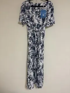 And xi フローラルプリント ロングワンピース