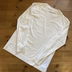 UNIQLO 白 長袖 Tシャツ Sサイズ　AIRism 無地