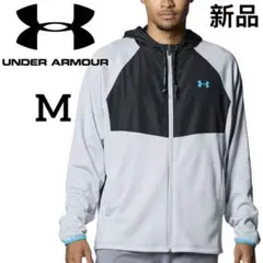 新品　アンダーアーマー　フリースパーカー　フルジップ フーディー裏起毛　M