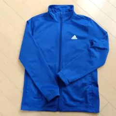 adidas ジップアップジャージ 140サイズ 青