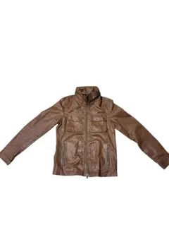 ᏢurpIe&YeIIow ブラウンレザーアウター