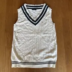 Eastboy Venus アイボリー Vネック ニットベスト