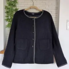 PART2 ノーカラージャケット 11 ダークグレー