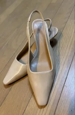 H&M バックストラップ ヒール 37ベージュ 新品未使用 パンプス
