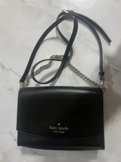 kate spade ブラックショルダーバッグ