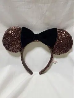 【ディズニー】ミニーちゃん ブラウン スパンコール