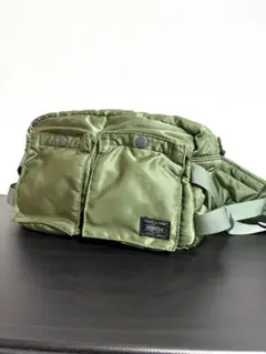 美品 希少 PORTER TANKER ボディバッグ ウエストセージグリーンのサムネイル