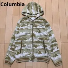 Columbia コロンビア　ジップパーカー　スウェット　カーキ　Mサイズ