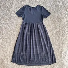 新品タグ付 INDIVI 【洗える／エアリー】ハイウエストワンピース 38