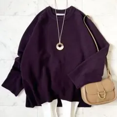 美品♪ビューティアンドユースユナイテッドアローズ　カシミヤ混　ニット　ゆったりM