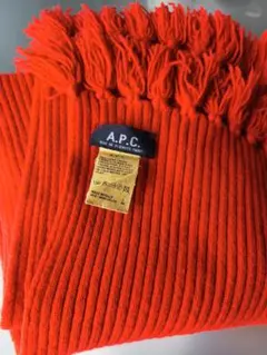 【セール】A.P.C. レッド　ウール　 マフラー 約180cm x 29cm