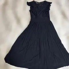 【美品】ミッシュマッシュ ブラック ノースリーブ ワンピース オケージョン　M