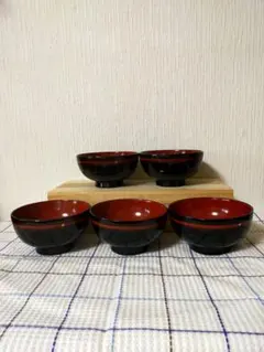 香川漆器 後藤塗り 天然木 多用丼 5客セット 日本製 - メルカリ