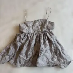 グレー 花柄刺繍 ビスチェ　キャミソール　オーガンジー　フラワー　レディース