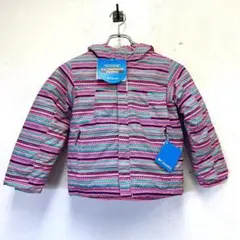 新品タグ コロンビア 中綿ジャケット レディース ピンク ボーダー柄 XXS