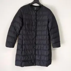 ユニクロ❣　ウルトラライトダウン コート　ノーカラー　大きめサイズ　黒　XL