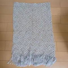 シルバー レース編み ストール