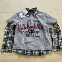 Eastboy 長袖カットソー 120サイズ グレー/チェック