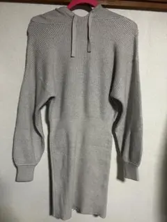 即購入⭕️EVRIS フーディーニットワンピース フリーサイズ ベージュ